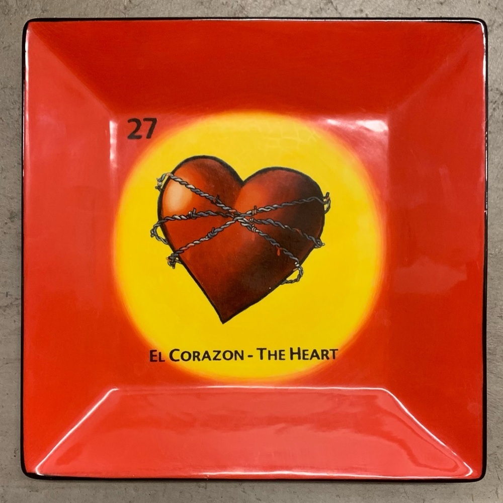 Mi Loteria - The Heart Plate Dia de Los Muertos Day of the dead
